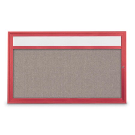 United Visual Products Slim Enclosed Corkboard, 30"x36", Gold Alum Frame/Forbo UVEB3036-GOLD-FORBO